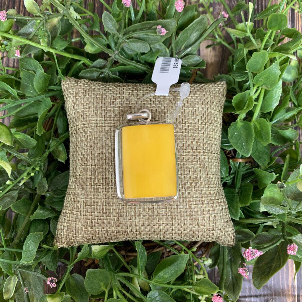 Sterling & Amber Pendant