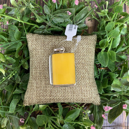 Sterling & Amber Pendant