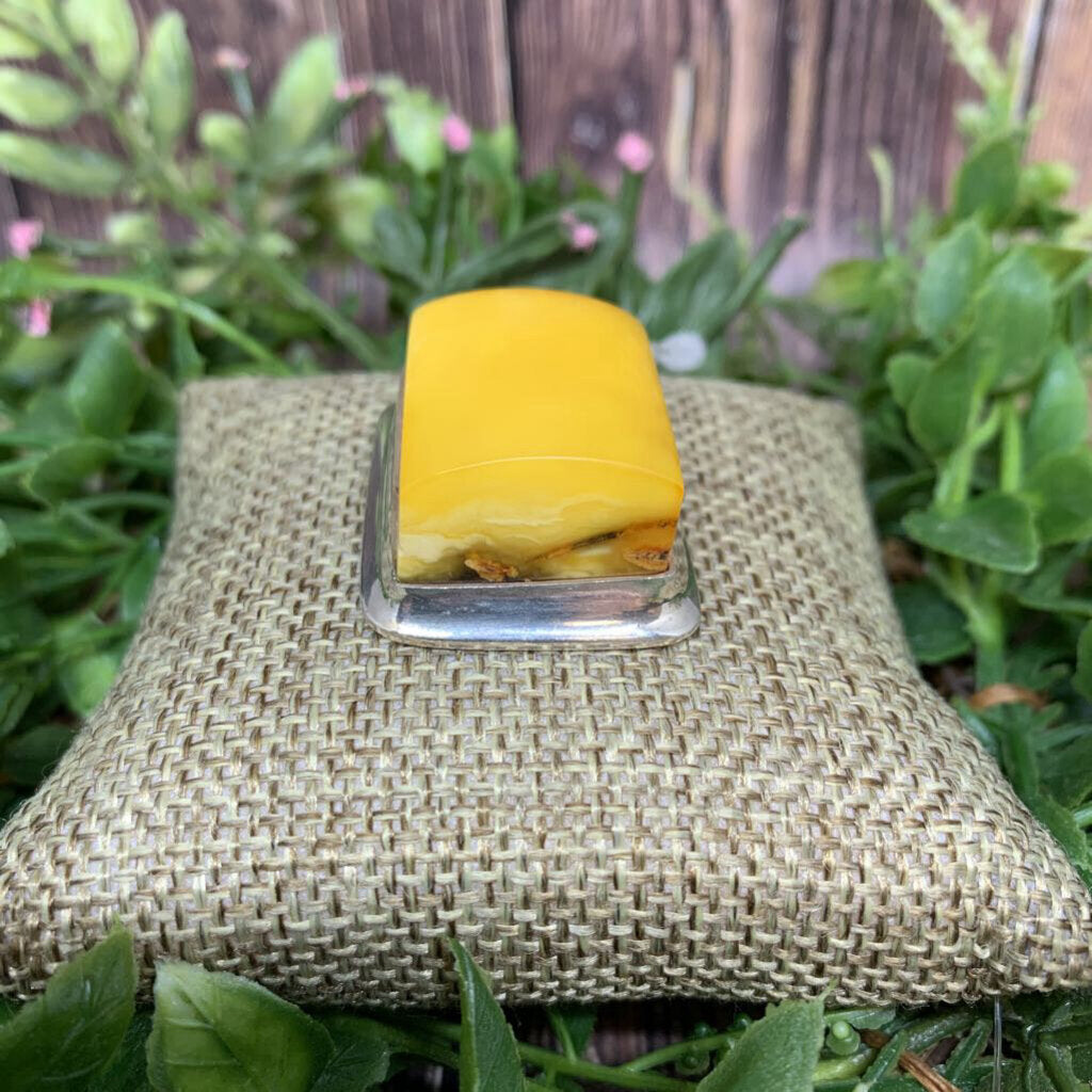 Sterling & Amber Pendant