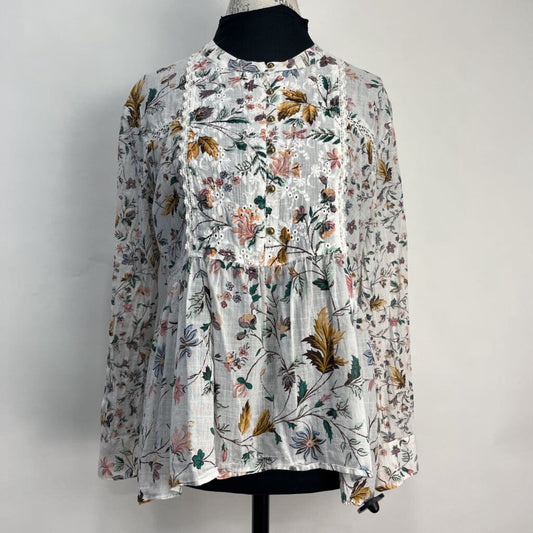 Anthropologie L/s Floral Shirt