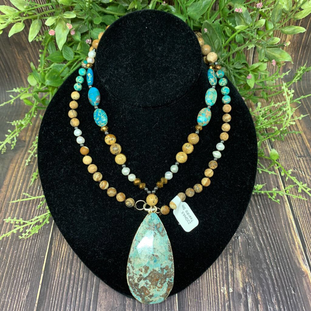 Teardrop Stone Necklace