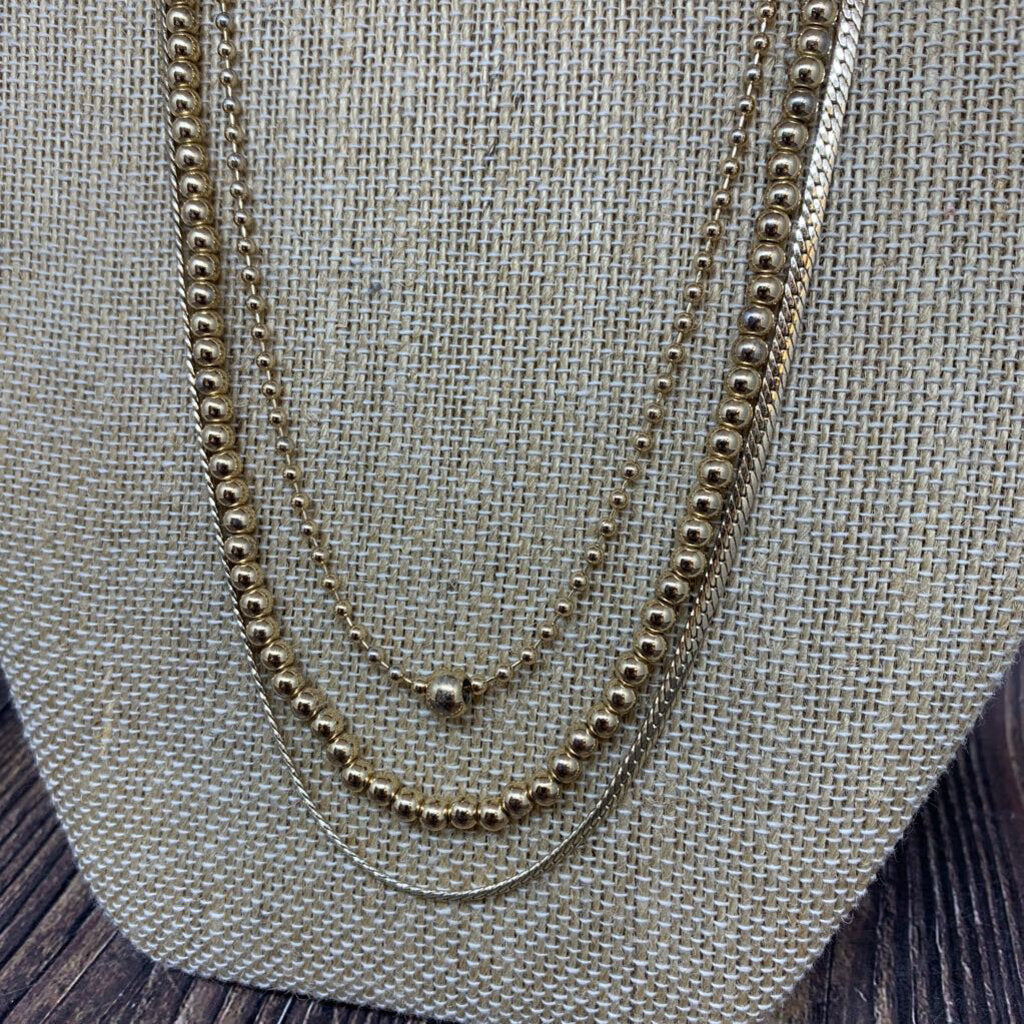 Loft Triple Chain Necklace