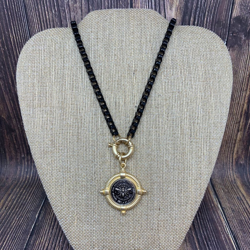 Bee Coin Necklace