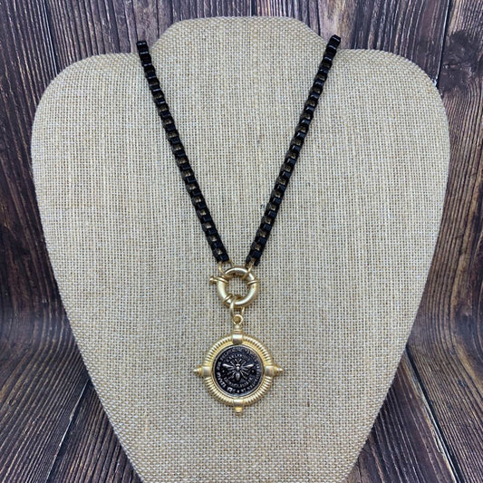 Bee Coin Necklace