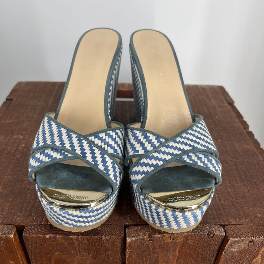 Jimmy Choo Raffia Platform Sandal