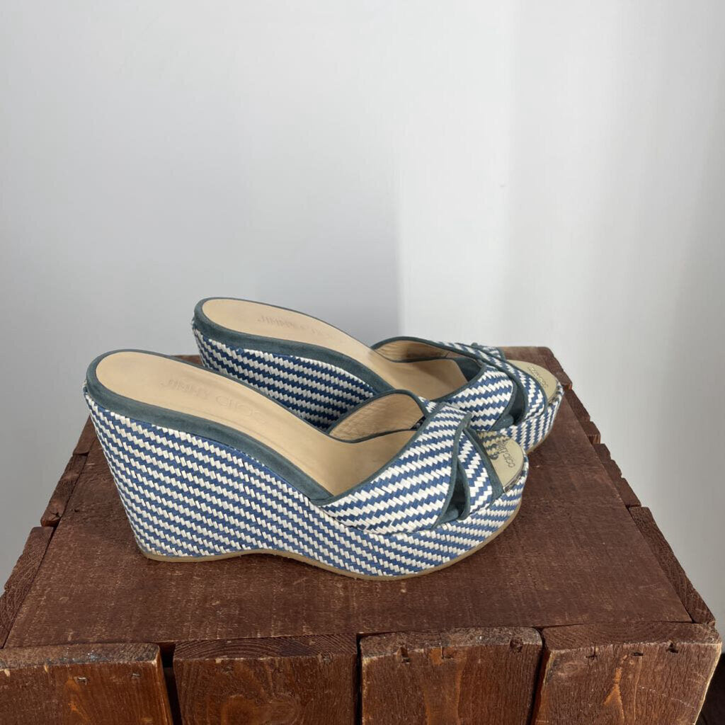 Jimmy Choo Raffia Platform Sandal