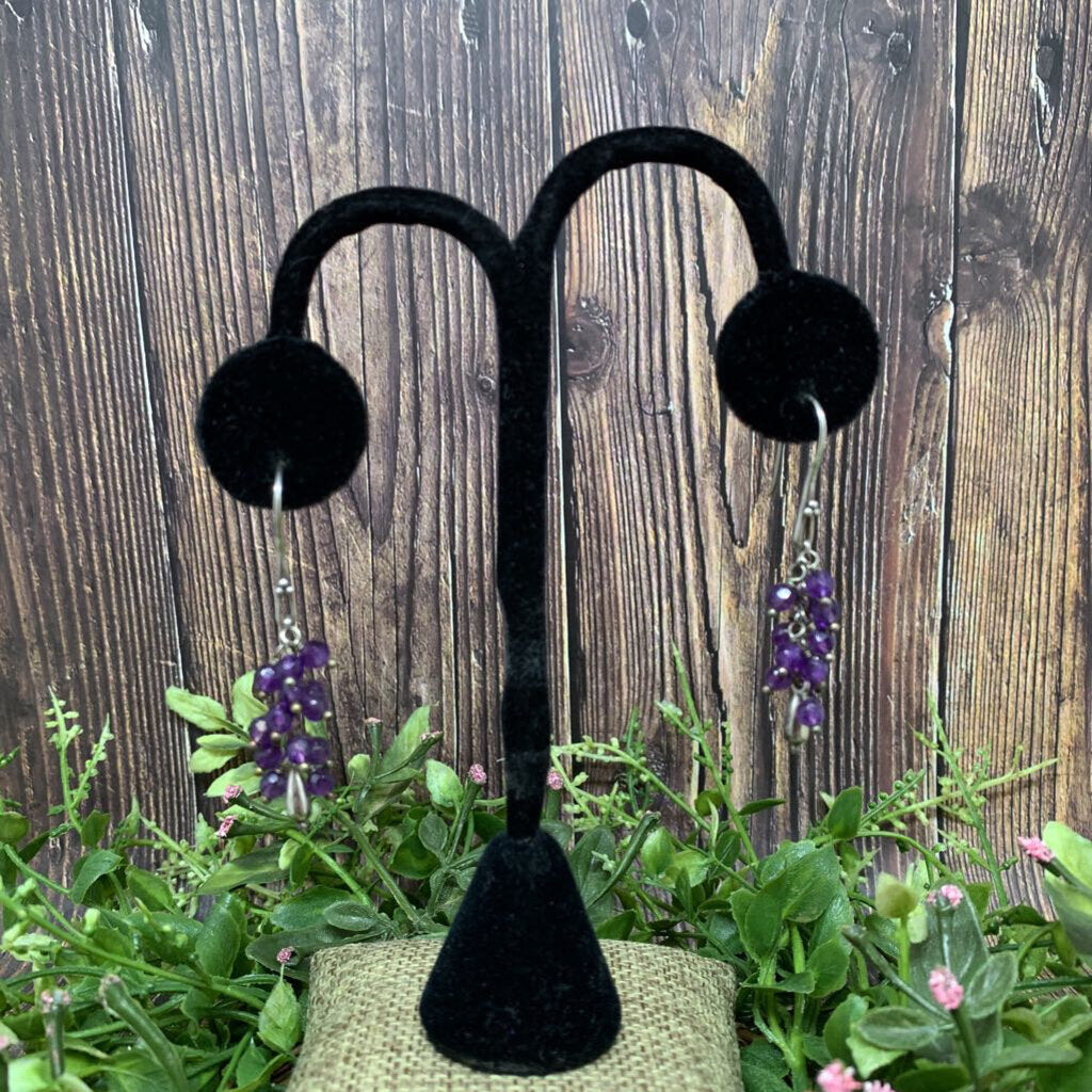 Sterling Bead Cluster Earrings