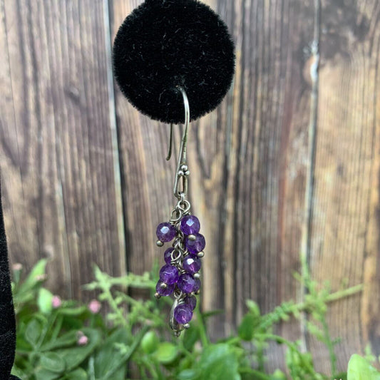 Sterling Bead Cluster Earrings