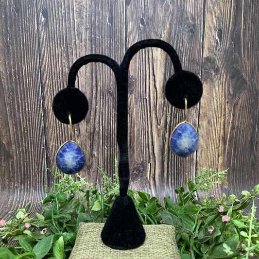 Stone Teardrop Earrings