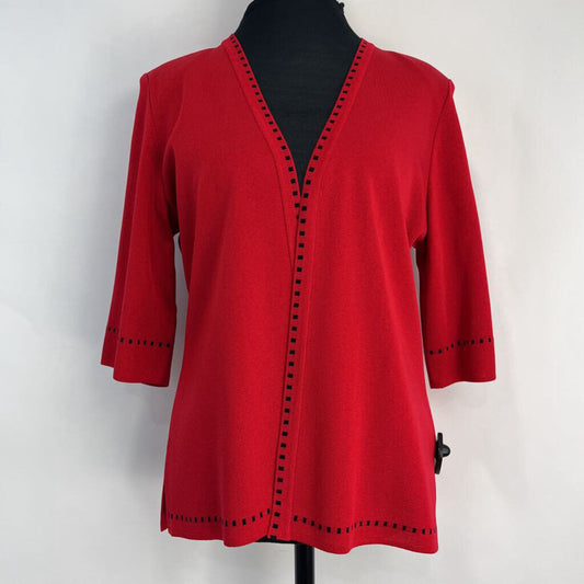 Misook Open S/s Cardigan