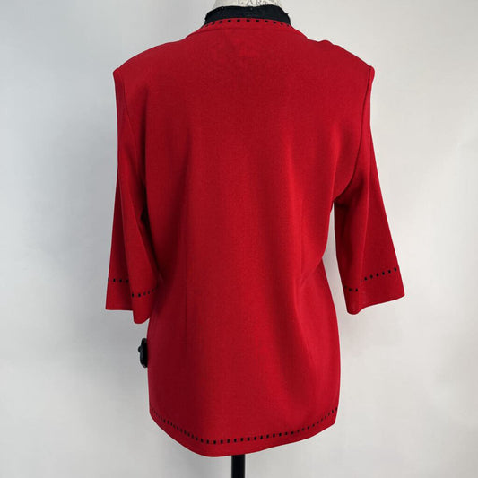 Misook Open S/s Cardigan