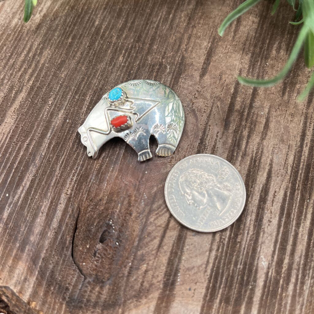 Sterling Silver Bear Pendant/Brooch