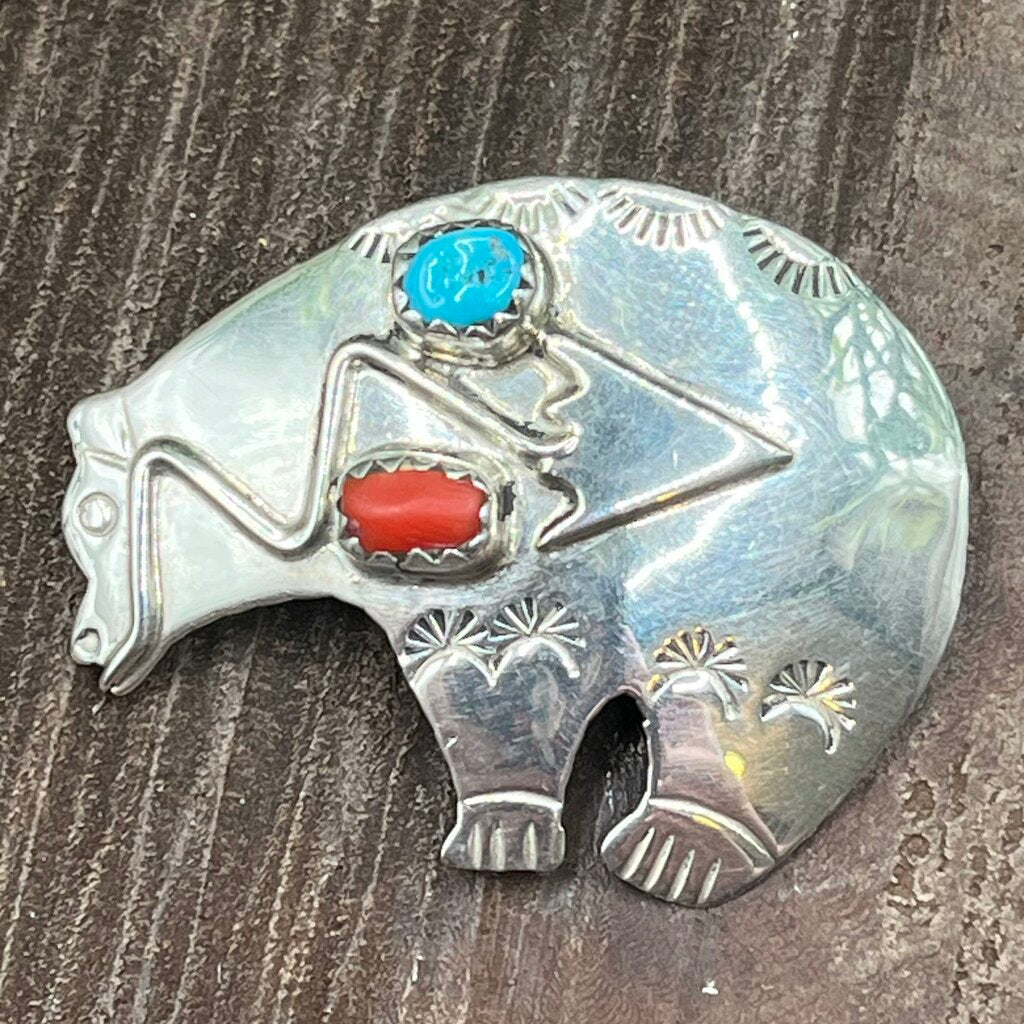 Sterling Silver Bear Pendant/Brooch