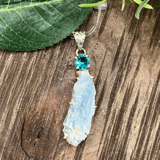 Sterling & Rough Crystal Pendant