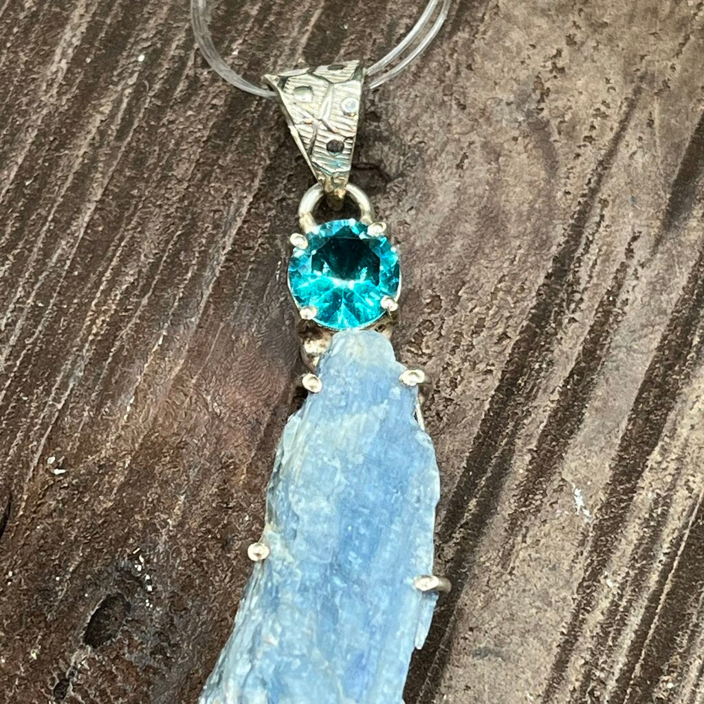 Sterling & Rough Crystal Pendant