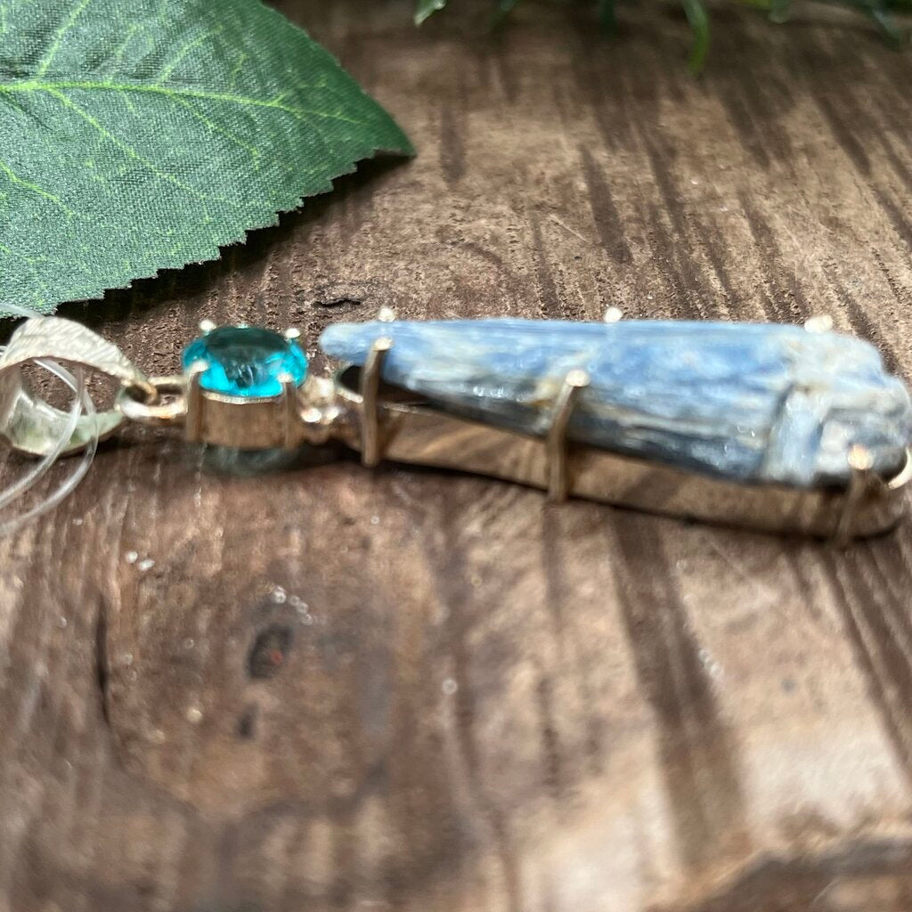 Sterling & Rough Crystal Pendant