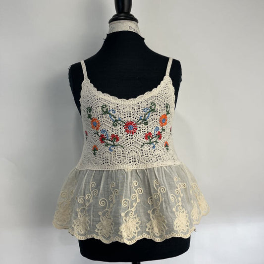 Altar'd State Slvls Crochet Shirt