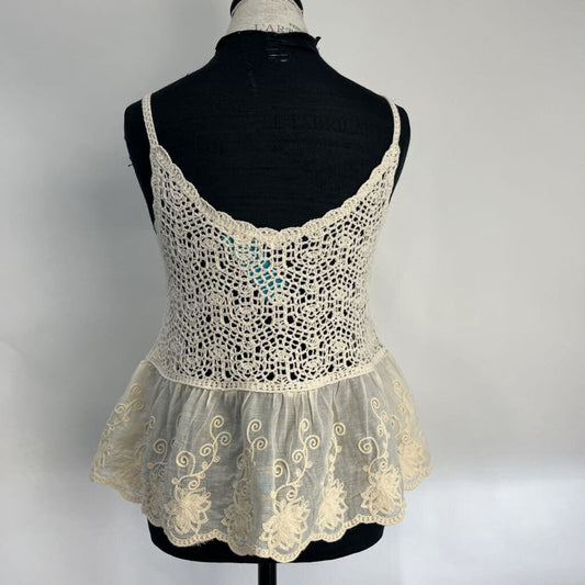 Altar'd State Slvls Crochet Shirt