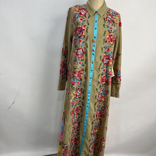 Aratta L/s Embroidered Maxi Dress