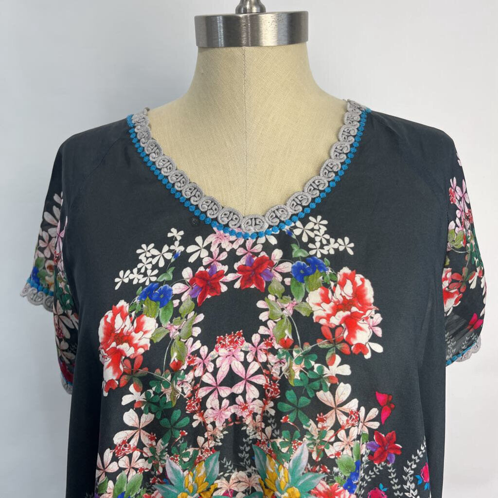 Johnny Was S/s Floral Shirt