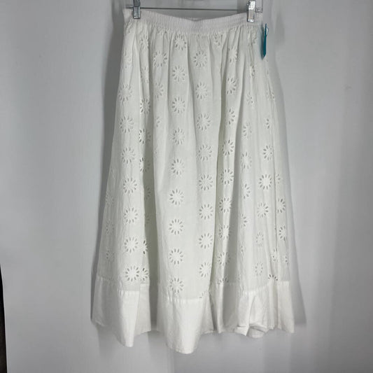 J Crew Open Embroidered Skirt