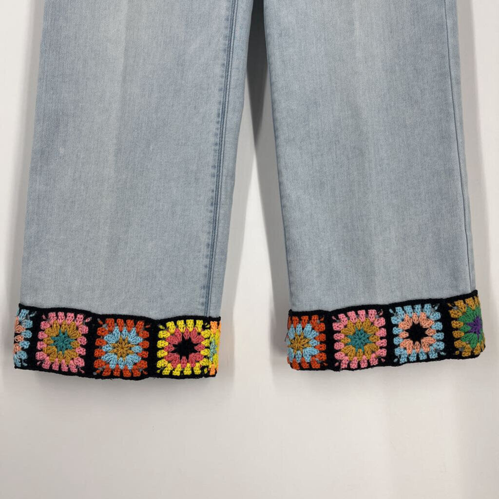Laurie Felt Crochet Cuff Jeans