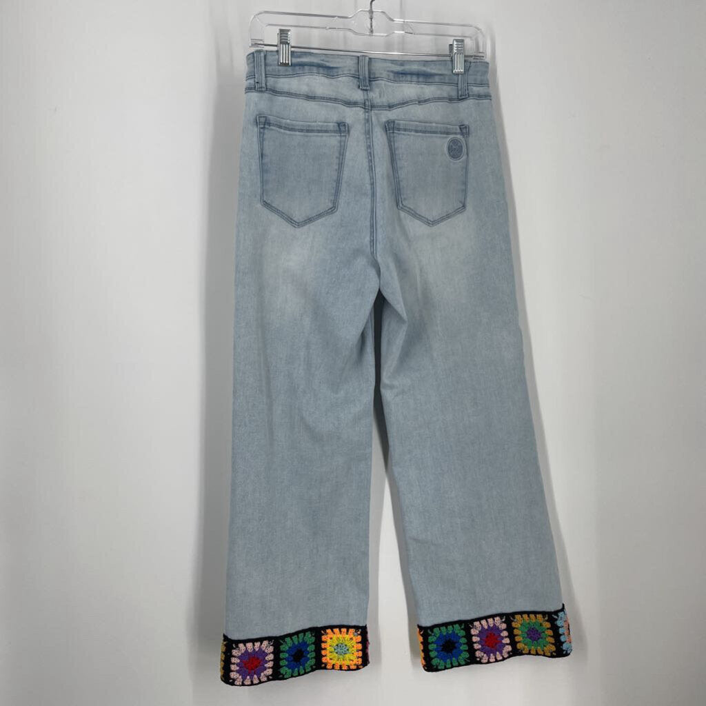 Laurie Felt Crochet Cuff Jeans