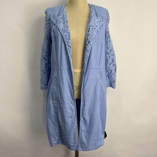 Chicos Crochet Trim Jacket