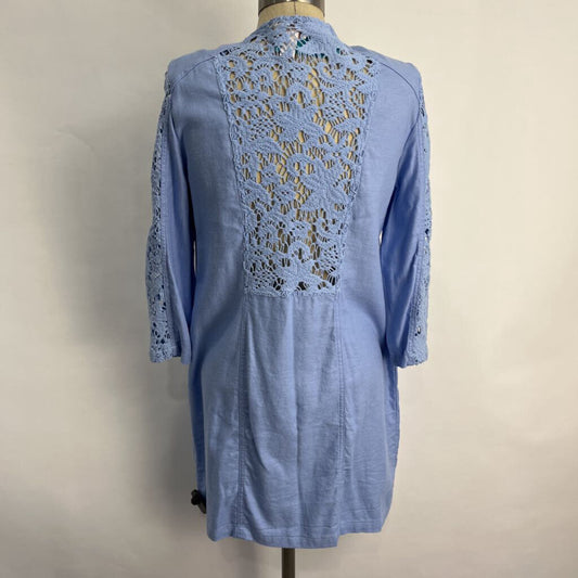 Chicos Crochet Trim Jacket