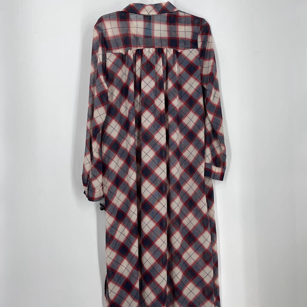 FP L/s Sheer Plaid Tunic