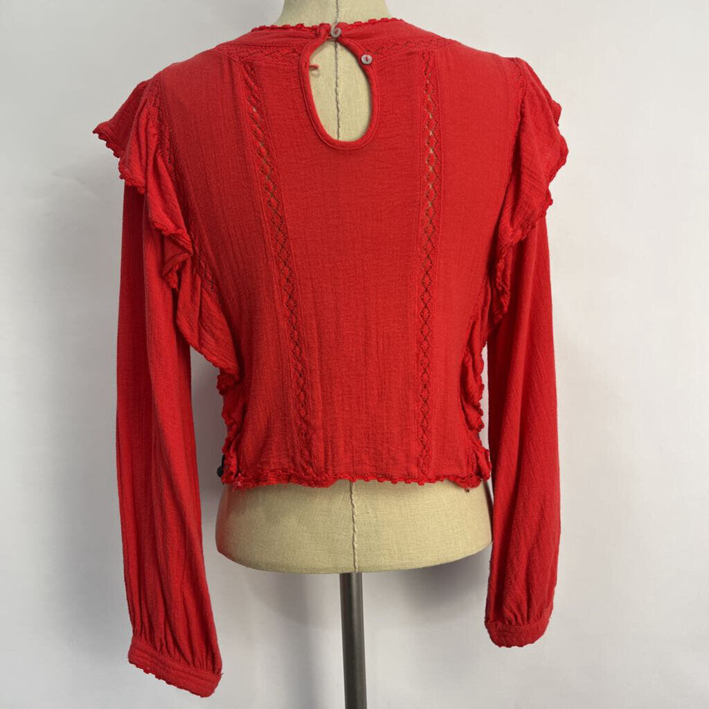 Free People L/s Floral Shirt