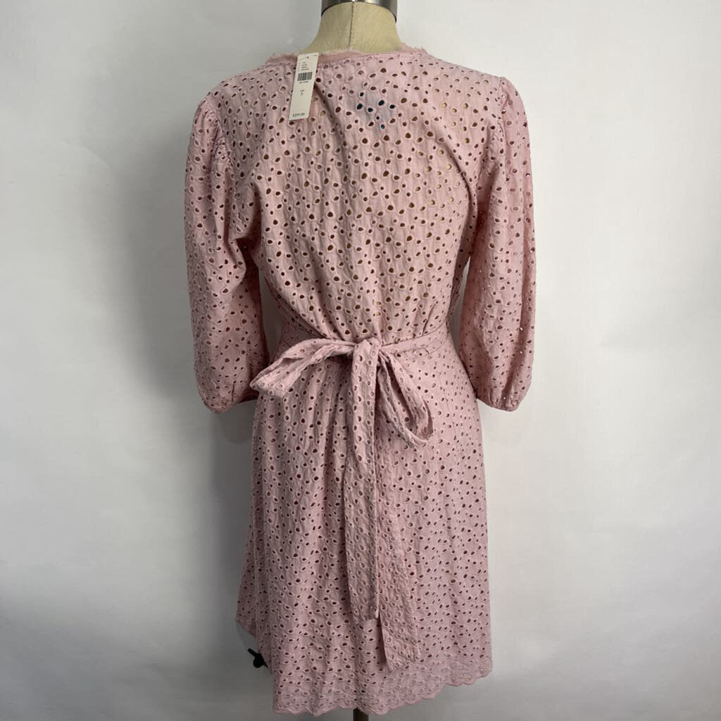 Velvet L/s Eyelet Wrap Dress