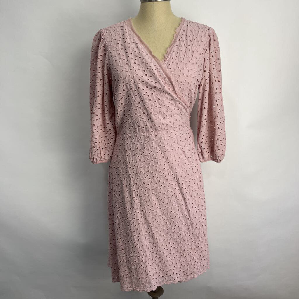 Velvet L/s Eyelet Wrap Dress