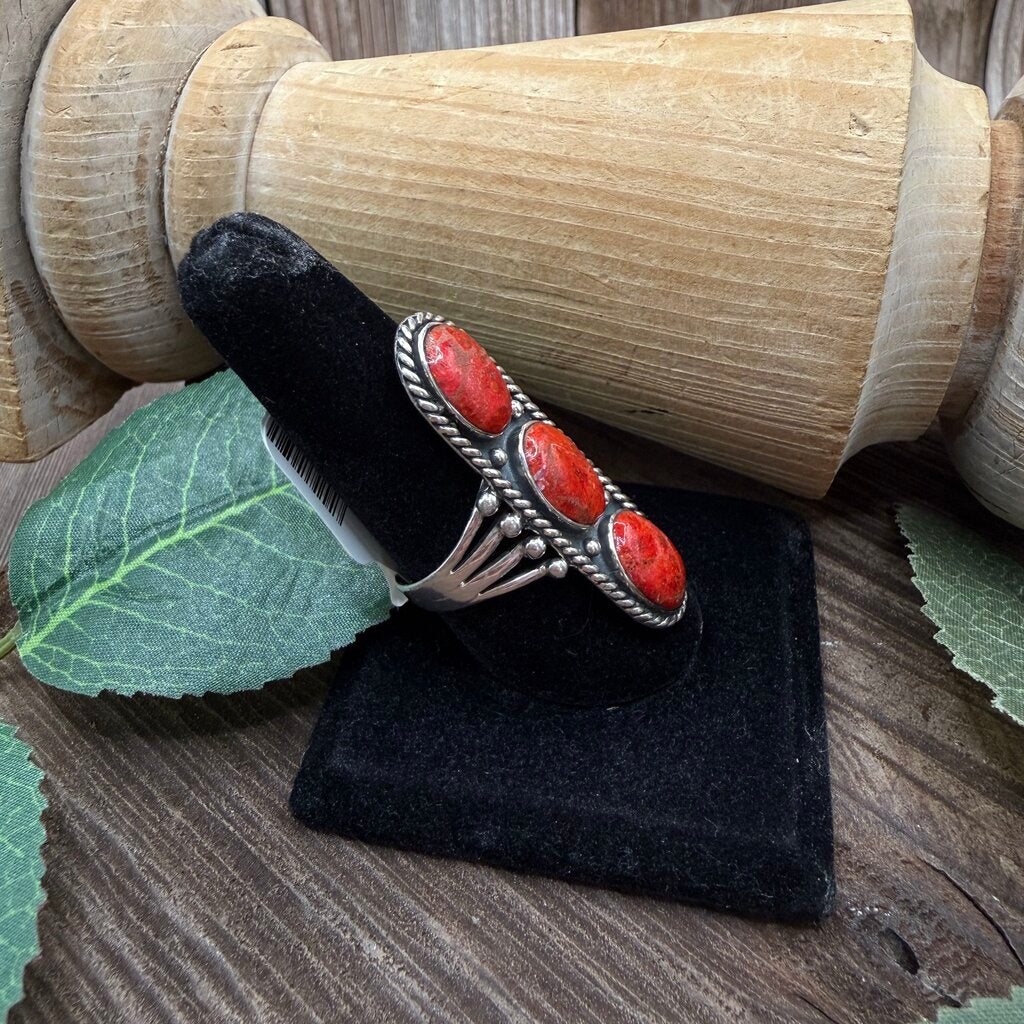 Three Stone Sterling Ring