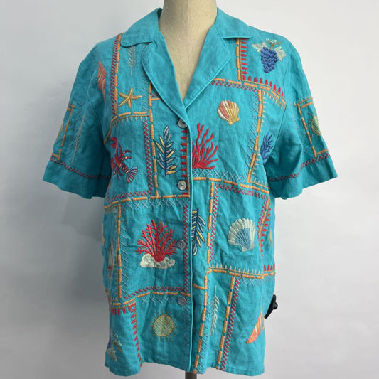 Johnny Was S/S Linen Shirt
