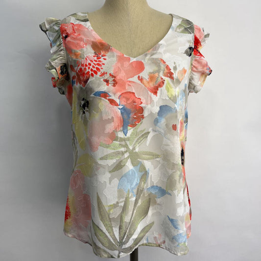Frank Lyman Sleeveless Floral Shirt