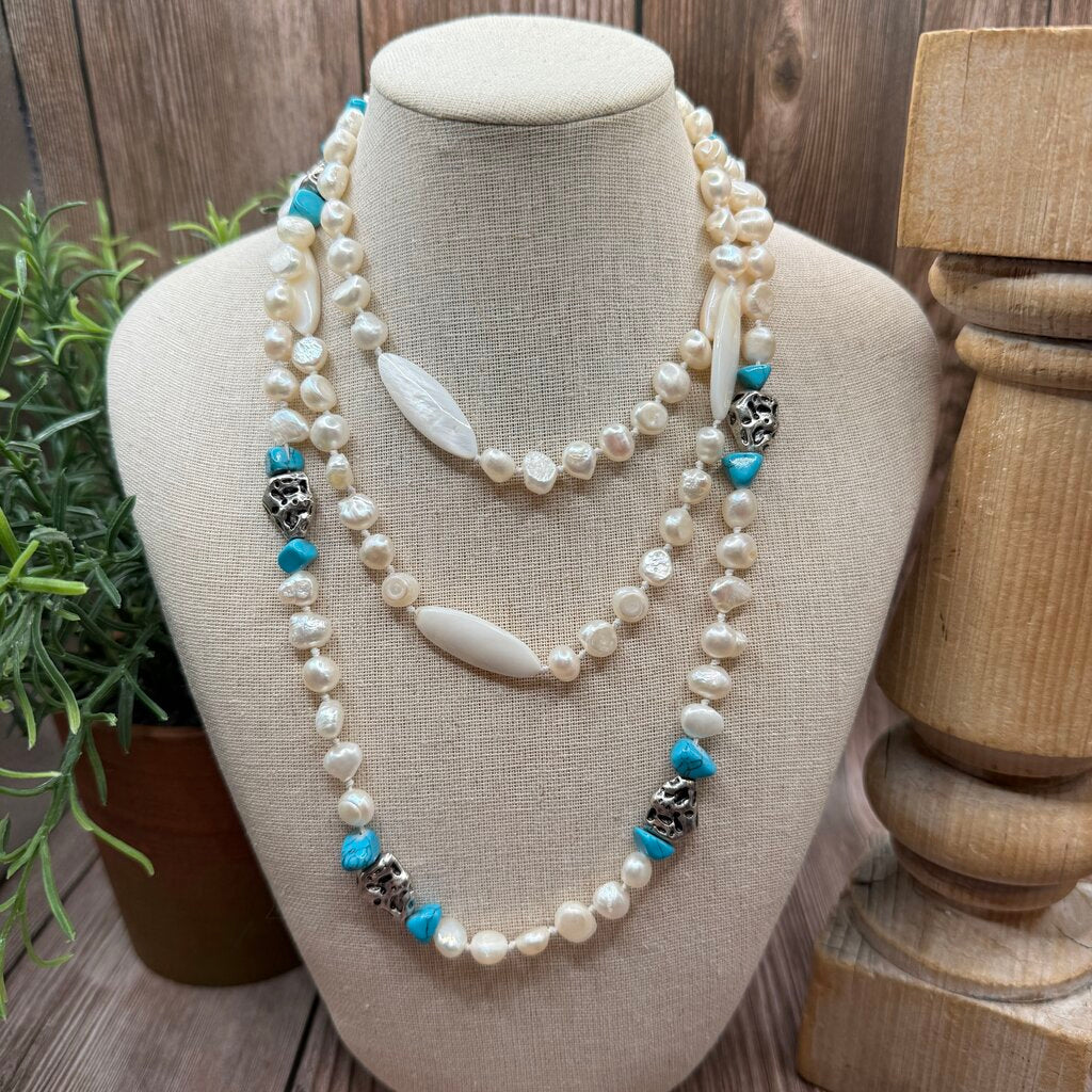 Pearl & Stone Necklace
