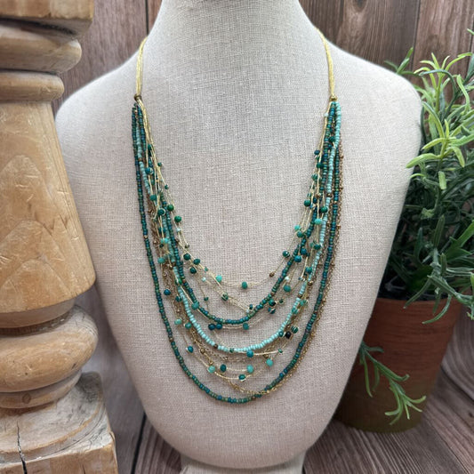 Marquet Crystal & Stone Necklace