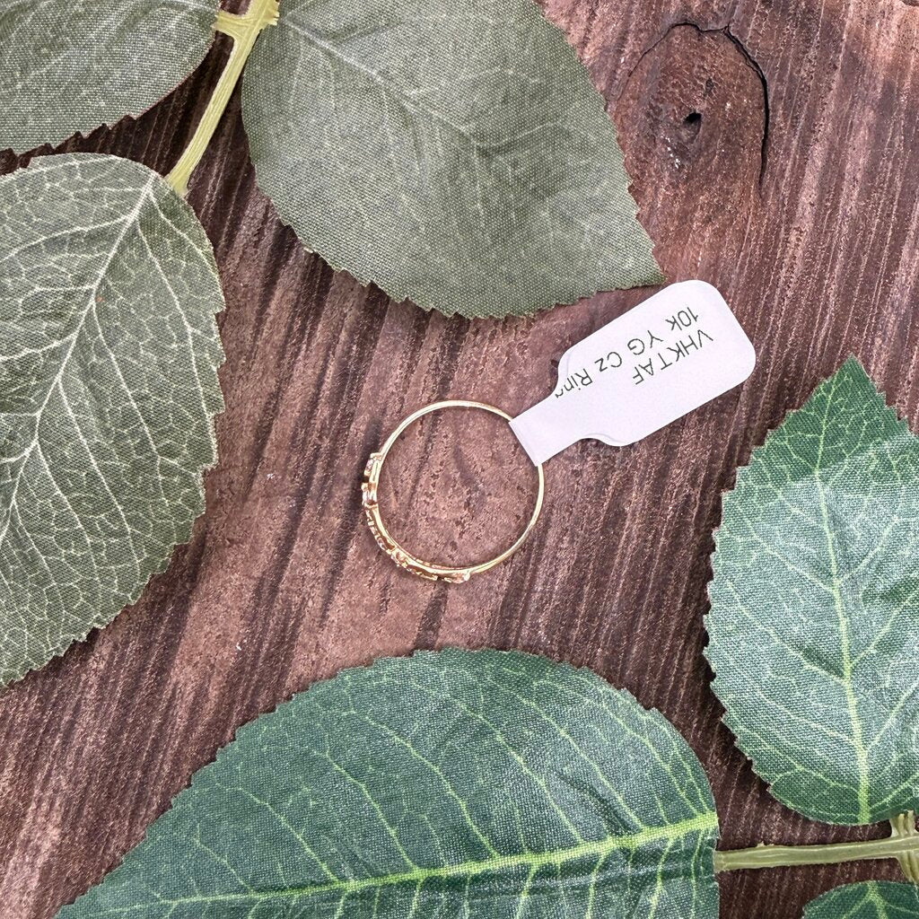 10k YG CZ Ring