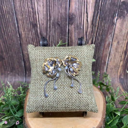 Sterling Flower Earrings