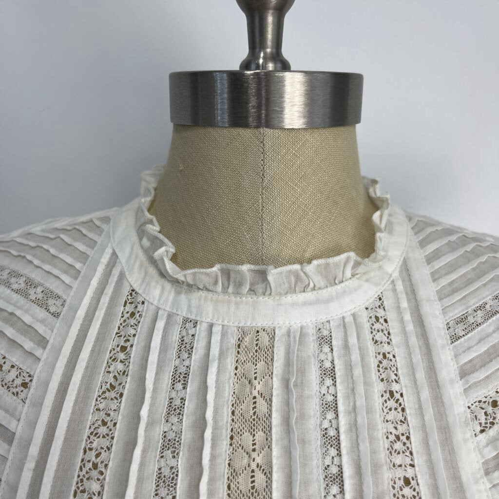 Veronica Beard S/s Ruffled Shirt