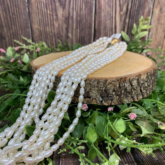14k &Rice Pearl Necklace