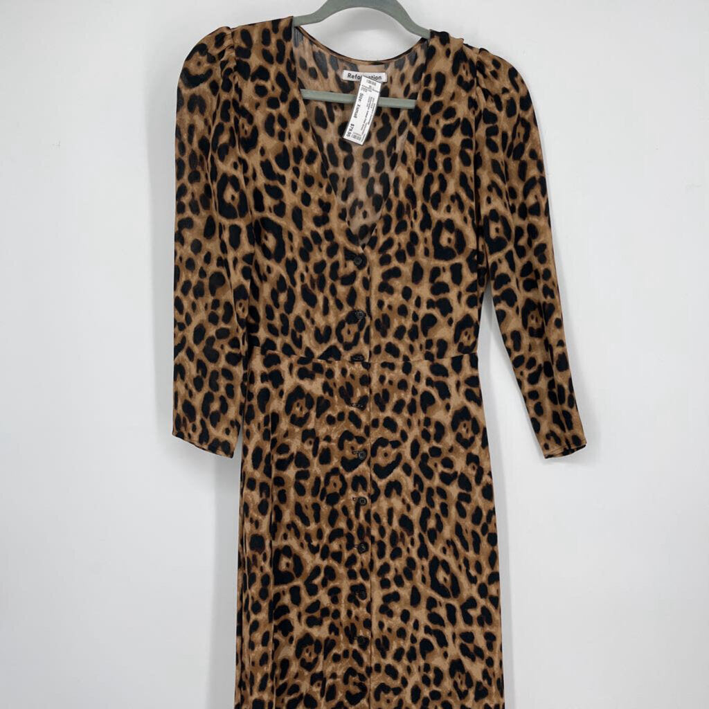 Reformation Animal Print Dress