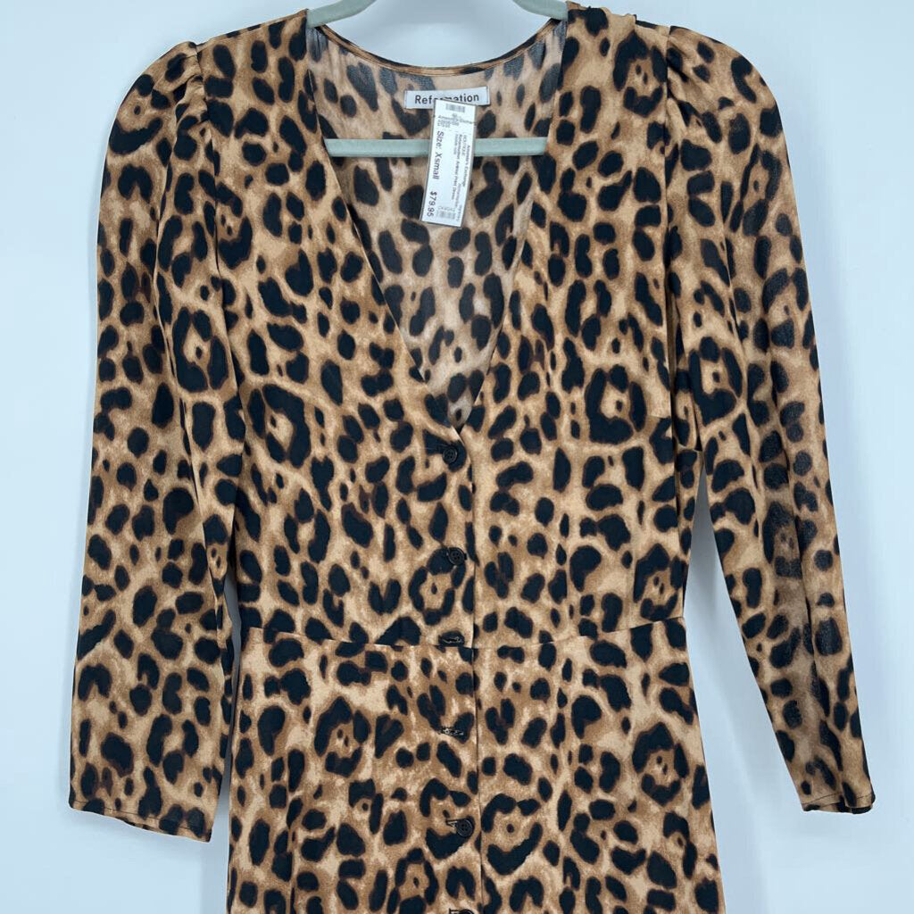 Reformation Animal Print Dress