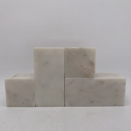 Geometric Marble Bookends
