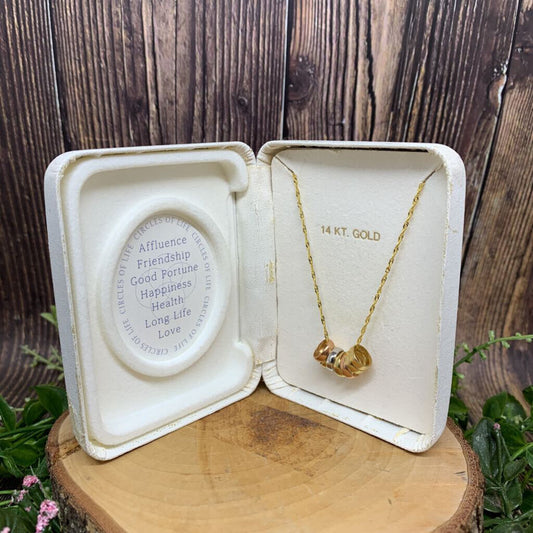 14k Circles of Life Necklace