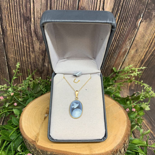 14k Dove Cameo Ncklc