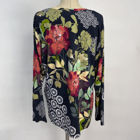 Johnny Was L/s Floral Tee