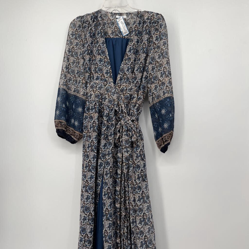 BTFL-Life L/s Floral Wrap Dress