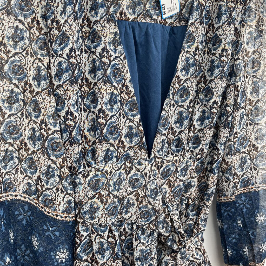 BTFL-Life L/s Floral Wrap Dress